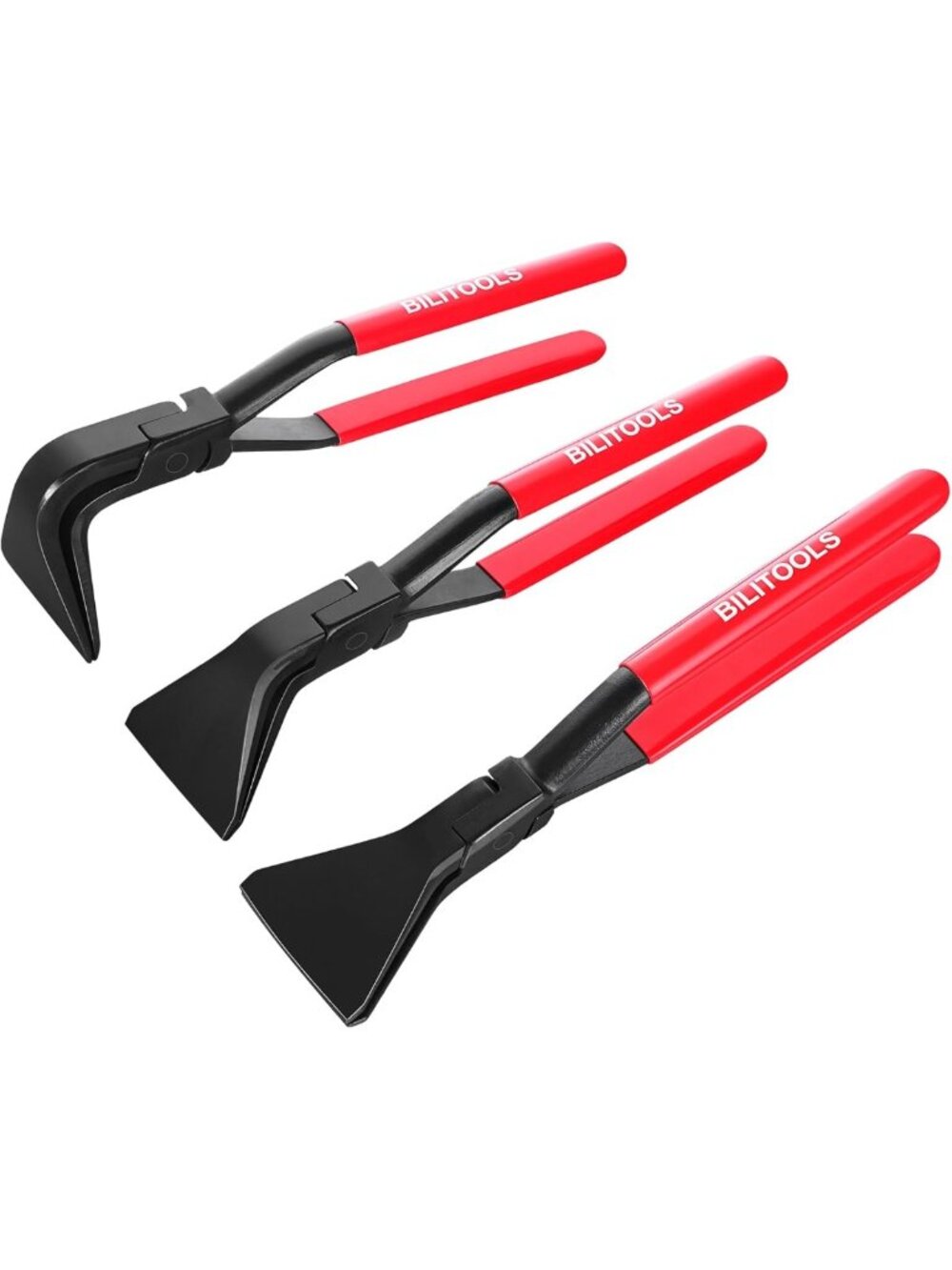 3-Piece Hand Seamer Pliers Set for Sheet Metal Bending, Straight & Angled Tools